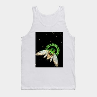 I AM A SPACE ROCKET! Emerald-green dragonflies decorations cicade fly glow bugs Tank Top